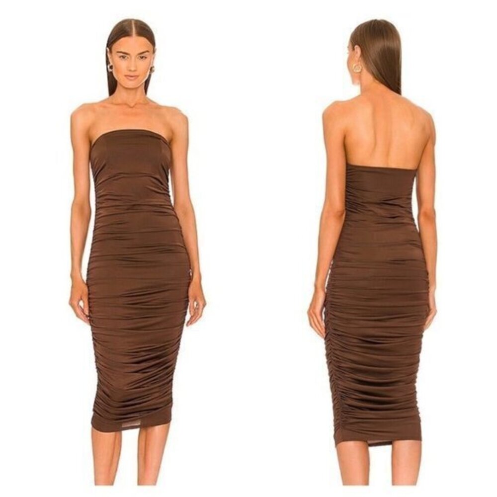 Michael Costello x Revolve Laney Midi Dress - Brown